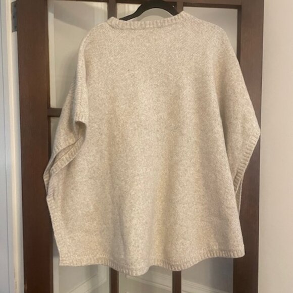 LOFT Cream Poncho Sweater - Picture 6 of 6